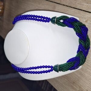 LNC Talbots Glass Bead Multi-strand Necklace